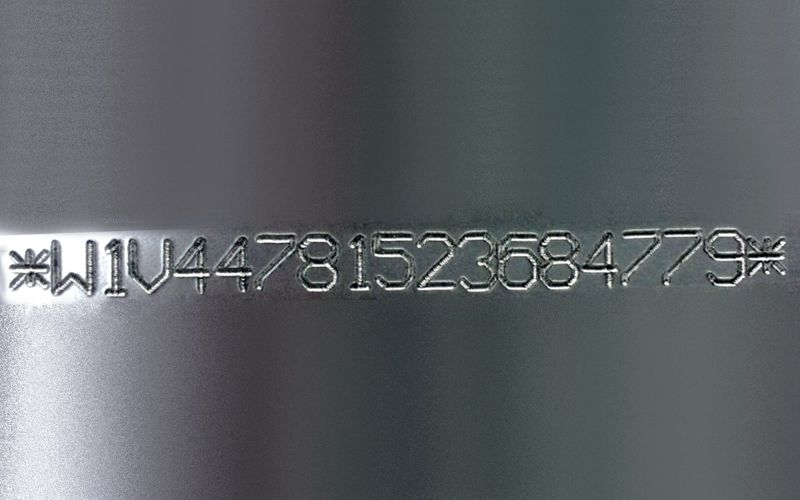 Marcatura dei numeri VIN sul telaio del veicolo