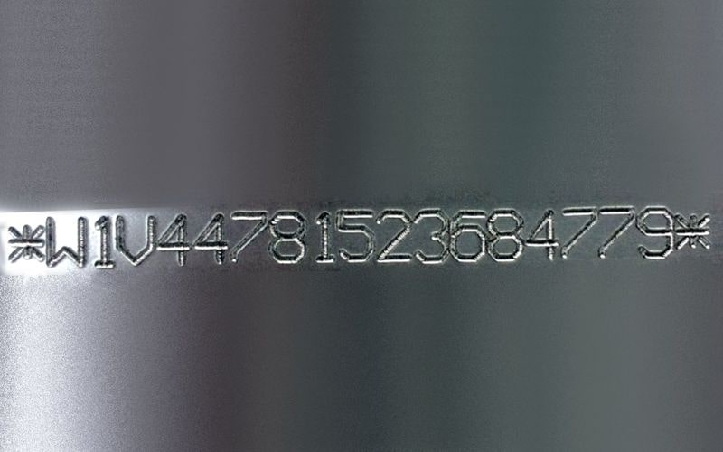 VIN numbers marking on vehicle chasiss